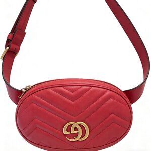 Gucci Red Marmont Belt Bag